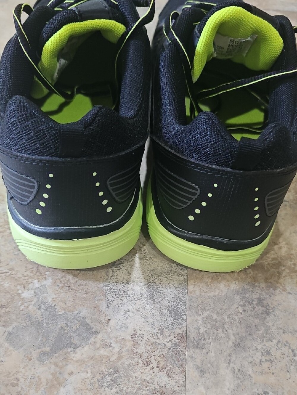 STARTER Men's Black and Neon Green Athletic Sneakers - Picture 5 of 7